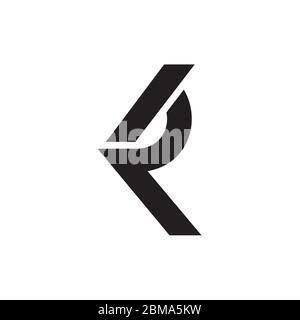 R K / K R letter logo design vector Stock Vector