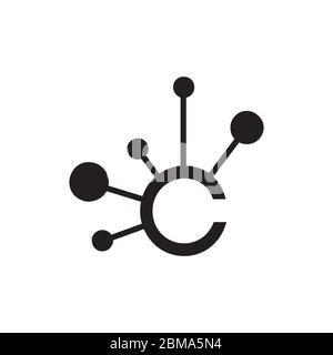 C connect letter logo design concept Stock Vector