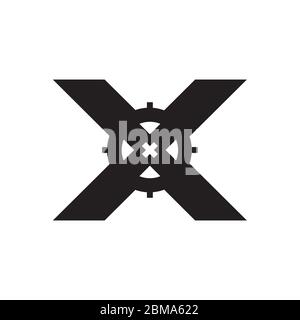 X target letter logo design concept Stock Vector