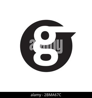 lowercase G letter on circle design vector Stock Vector