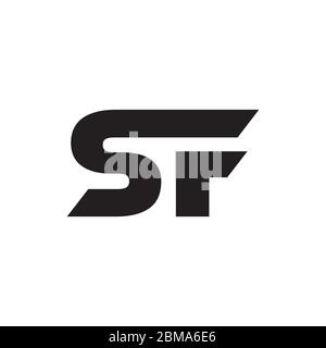 S F initial letter logo design vector Stock Vector