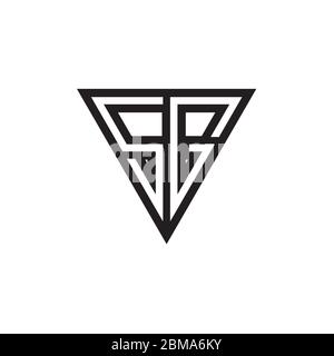 S G triangle lines letter logo design concept Stock Vector