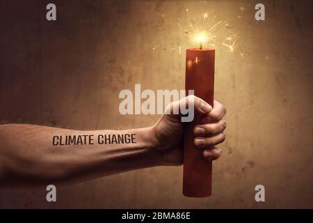 Climate change is dangerous concept Stock Photo