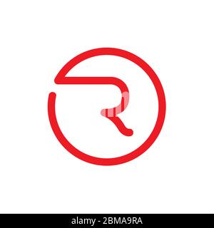 V R Red Circle red circle R letter design vector Stock Vector Image & Art - Alamy
