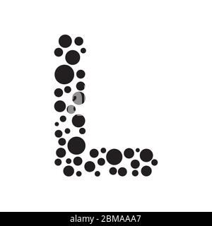 L dots letter logo design vector Stock Vector
