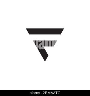 F triangle letter logo design concept Stock Vector