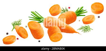 Carrot isolated on white background with clipping path Stock Photo