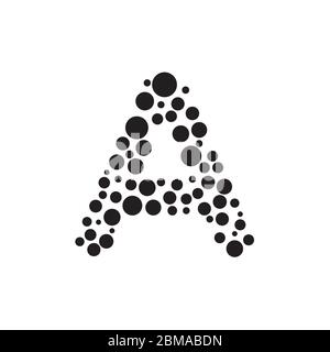 A dots letter logo design vector Stock Vector
