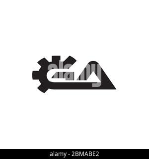 G A gear letter logo design concept Stock Vector