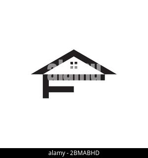 F letter home logo design concept Stock Vector