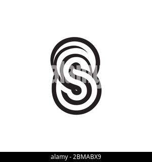 wave letter S swoosh design concept Stock Vector
