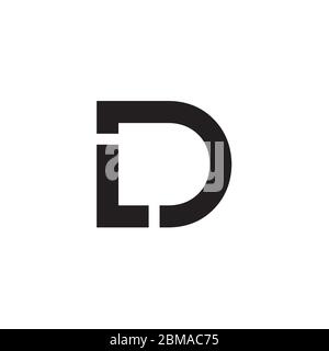 L D / D L initial letter logo design vector Stock Vector