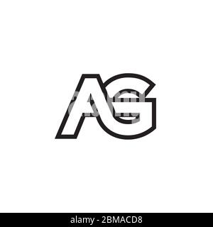 A G lines letter lines logo design vector Stock Vector