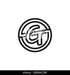 symbol G circle lines design vector Stock Vector