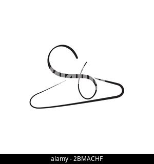 S hanger letter logo design concept Stock Vector