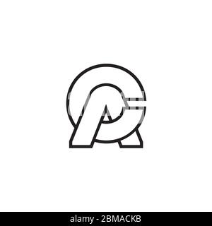 A C / C A letter lines logo design vector Stock Vector