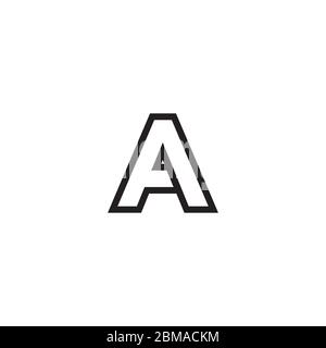 A lines letter lines logo design vector Stock Vector