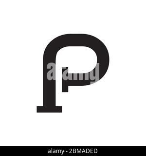 plumbing P logo design concept Stock Vector
