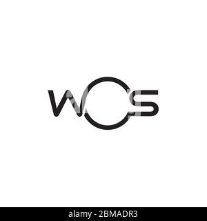 W O S /  W S letter logo design vector Stock Vector