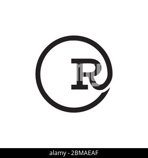 circle R serif letter vector illustration Stock Vector Image & Art - Alamy