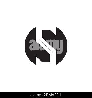 letter S negative space icon vector Stock Vector