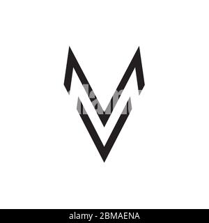 V / M V / V M letter logo design vector Stock Vector