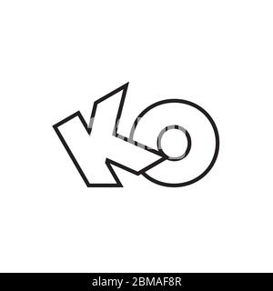 K O lines design vector Stock Vector