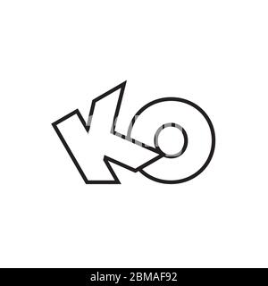 K O lines design vector Stock Vector
