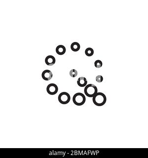 dots lines shaped letter Q design vector Stock Vector