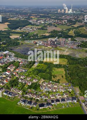 , former coal mine Heinrich Robert in Hamm-Wiescherhoefen, 16.08.2016, aerial view, Germany, North Rhine-Westphalia, Ruhr Area, Hamm Stock Photo