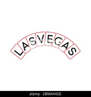 LAS VEGAS wordmark vector design template Stock Vector