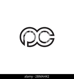 abstract lines shaped P C design vector Stock Vector