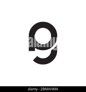 P G icon logo design vector Stock Vector