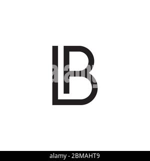 L B letter design vector Stock Vector