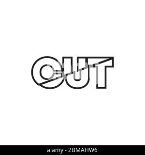 C U T lines design concept Stock Vector