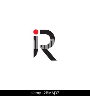 I R letter logo design vector Stock Vector