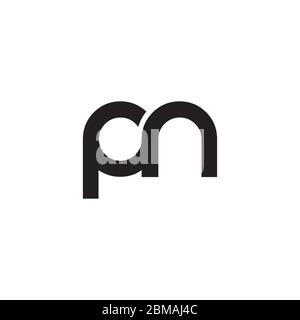 P N lowercase letter  lgo design vector Stock Vector