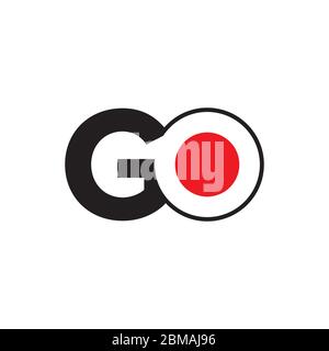 G O icon logo design vector Stock Vector