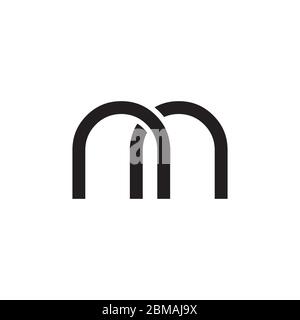 lowescase N N letter design vector Stock Vector
