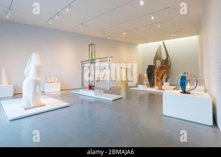 Interior view of one of the galleries of the Hepworth Wakefield a museum and art gallery celebrating the work of Barbara Hepworth Stock Photo