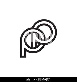 P P lines logo design vector Stock Vector