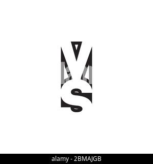 lines V S design vector Stock Vector