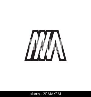 N M lines letter design vector Stock Vector