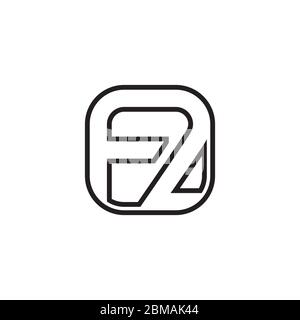 F 2 square lines  design vector Stock Vector
