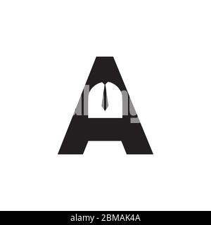 A letter with bowtie design concept Stock Vector