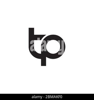 lowercase letter T P logo design vector Stock Vector