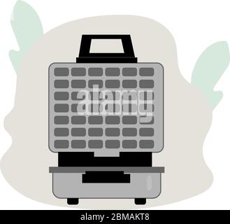 Waffle iron for cooking. Stock Vector