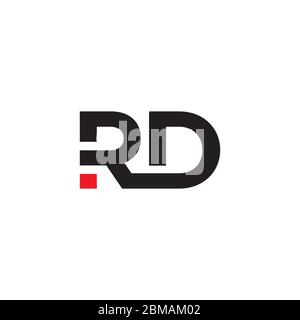 R D connect letters design vector Stock Vector