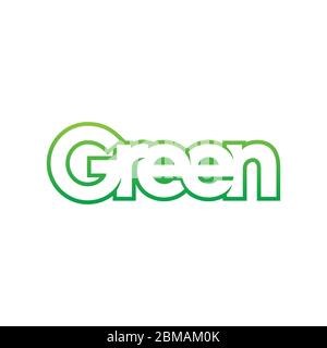 Green word nature lines design concept Stock Vector
