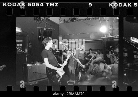 Elastica live at the Zap Club in Brighton.  6th September 1994 Photography James Boardman Stock Photo